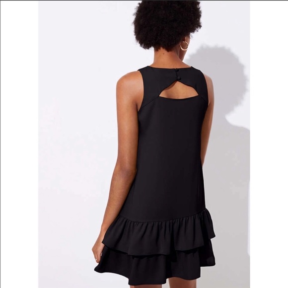 LOFT Back Cutout Ruffle Hem Dress - Picture 2 of 6